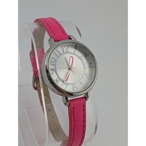 Avon 2016 Breast Cancer Crusade‎ Pink Skinny Strap Watch 25mm Case- New Battery